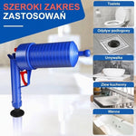 Pistolet Pneumatyczny do Usuwania Zatorów – Zestaw z 4 Przyssawkami do Toalet i Umywalek 8