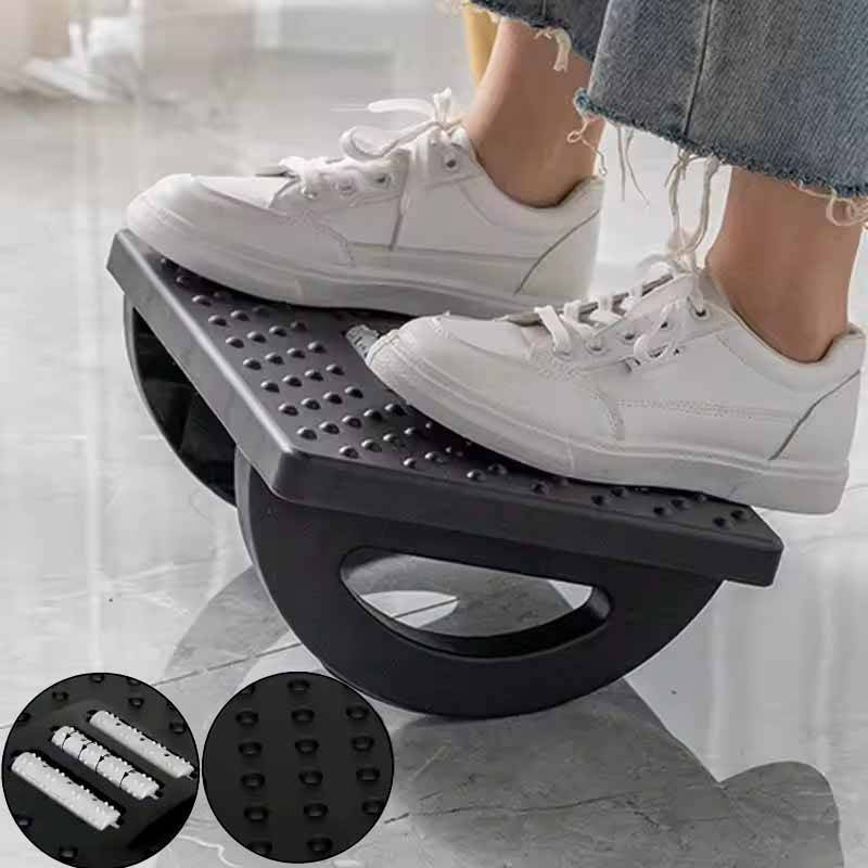 Podnóżek do Biurka z Masażem – Antypoślizgowy, Regulowany, Ergonomiczny 0