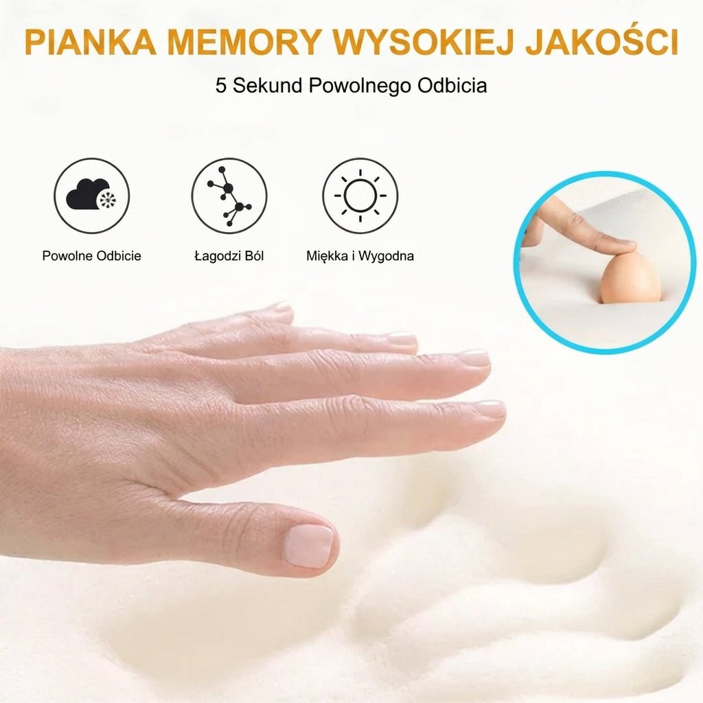 Poduszka Samochodowa na Szyję z Pianki Pamięci – Ergonomiczna, Zdejmowany Pokrowiec 8
