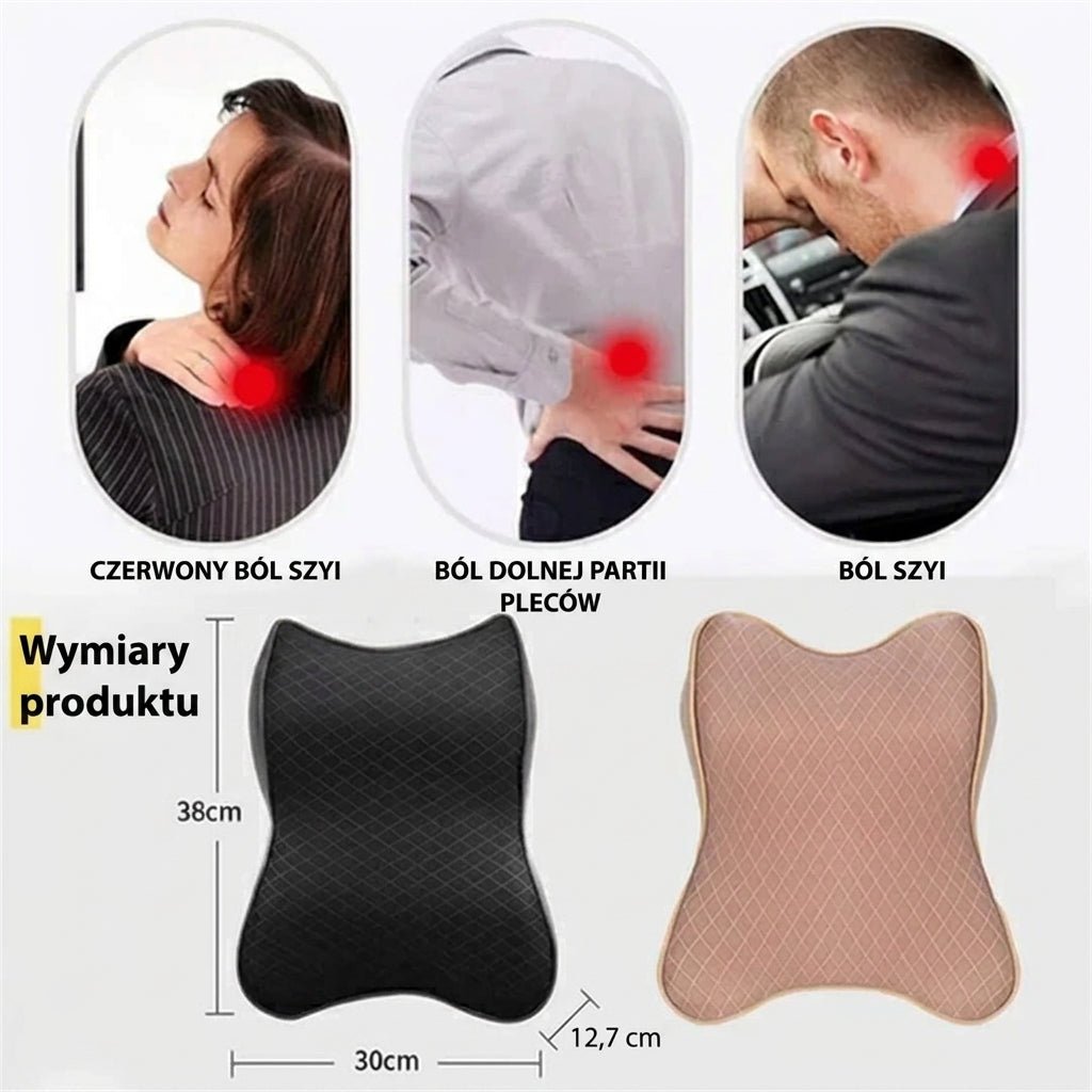 Poduszka Samochodowa na Szyję z Pianki Pamięci – Ergonomiczna, Zdejmowany Pokrowiec 4