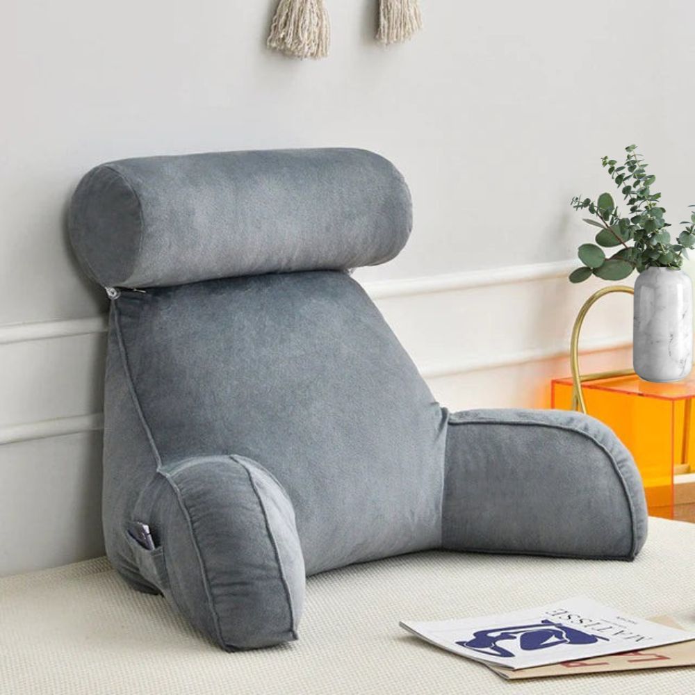Poduszka do Czytania w Łóżku z Ramionami - Ergonomiczne Wsparcie i Komfort 0