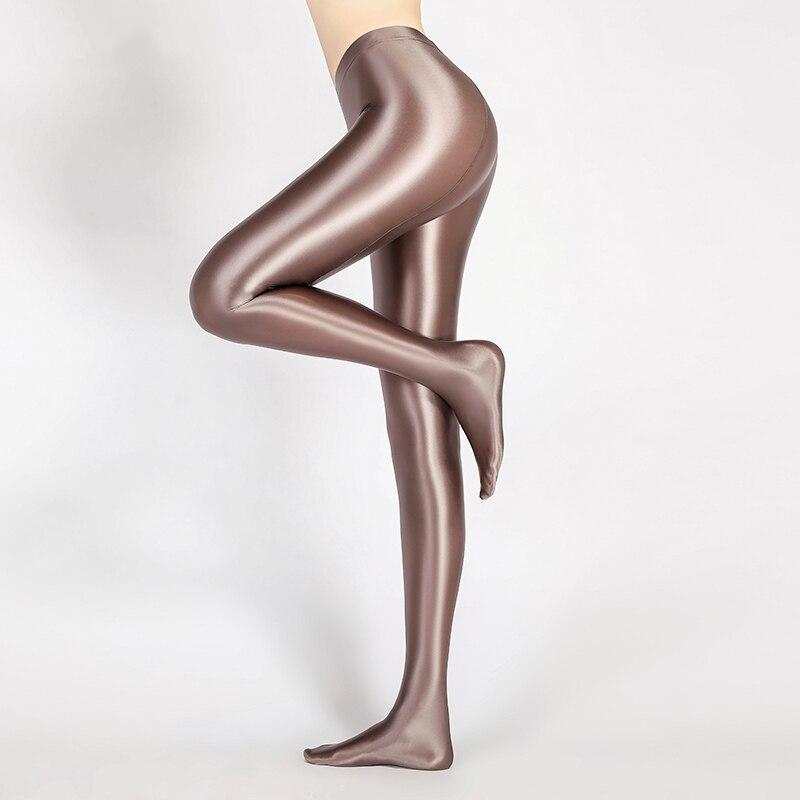 Pończochy z Wysokim Stanem – Błyszczące, Nieprzezroczyste Legginsy Modelujące 6