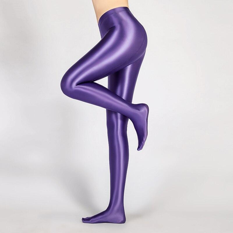 Pończochy z Wysokim Stanem – Błyszczące, Nieprzezroczyste Legginsy Modelujące 8