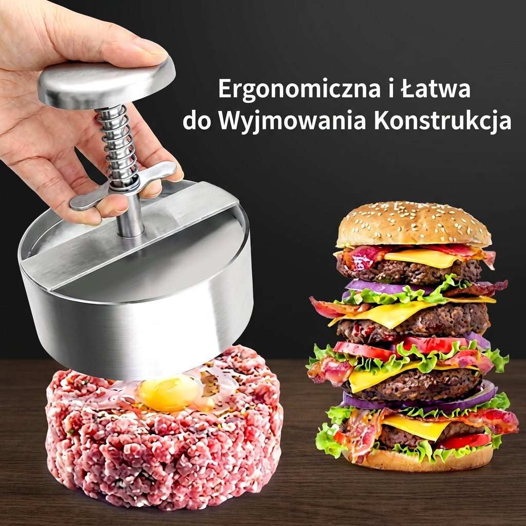 Prasa Do Burgerów Ze Stali Nierdzewnej – Formowanie Kotletów 12,7 cm, Mycie w Zmywarce 6