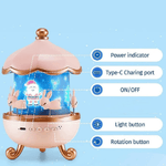 Projektor Nocny Dla Dzieci Z Muzyką Bluetooth, 6 Slajdów, Obrotowa Głowica 5