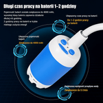 Prysznic Kempingowy Przenośny z Akumulatorem 4000 mAh 10