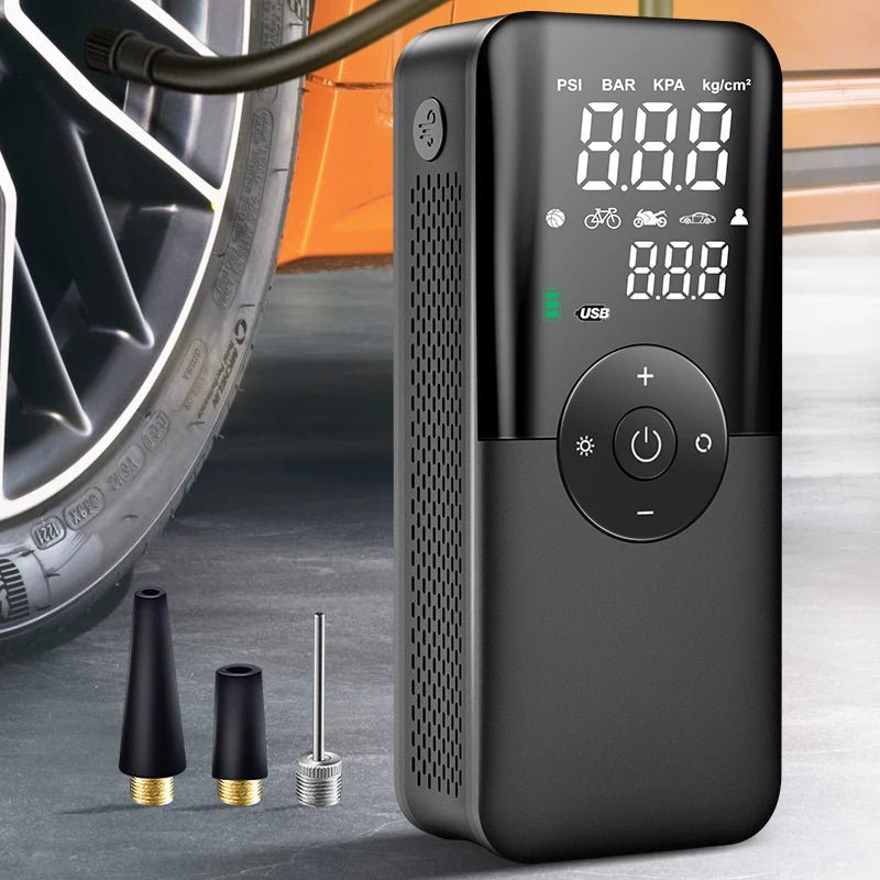 Przenośna Pompka Do Opon 4000 mAh – Szybkie Pompowanie do 150 PSI, LED, Do Samochodu i Roweru 0