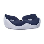 Ciemnoniebiesko-szara poduszka na siedzisko z pianką memory