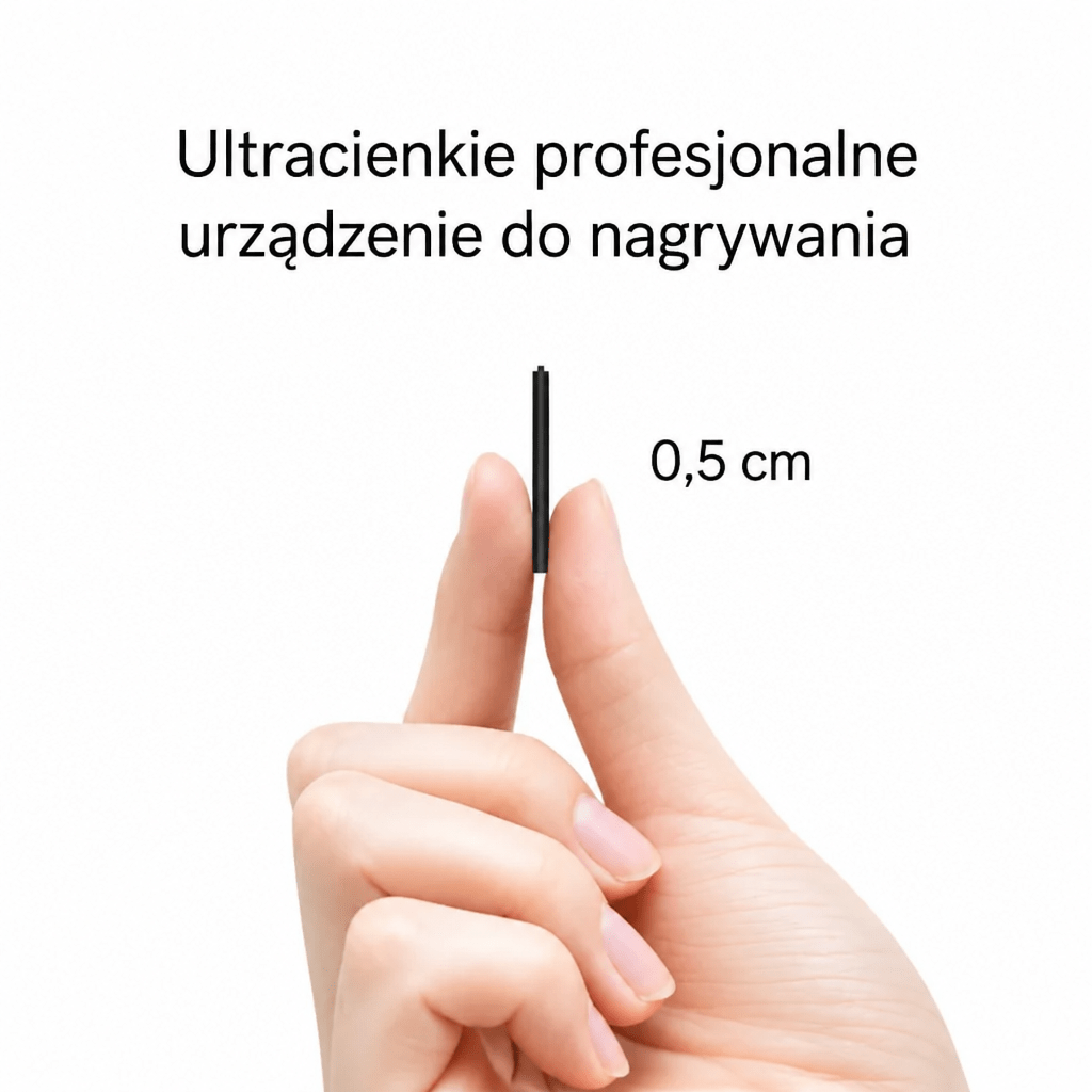 Rejestrator Dźwięku Aktywowany Głosem 8 GB – Mini, z Redukcją Szumów i Długim Czasem Nagrywania