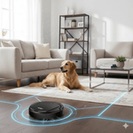 Robot Odkurzający z Filtracją HEPA – Ciche Czyszczenie do 500 m², Do Twardych Podłóg i Dywanów 2