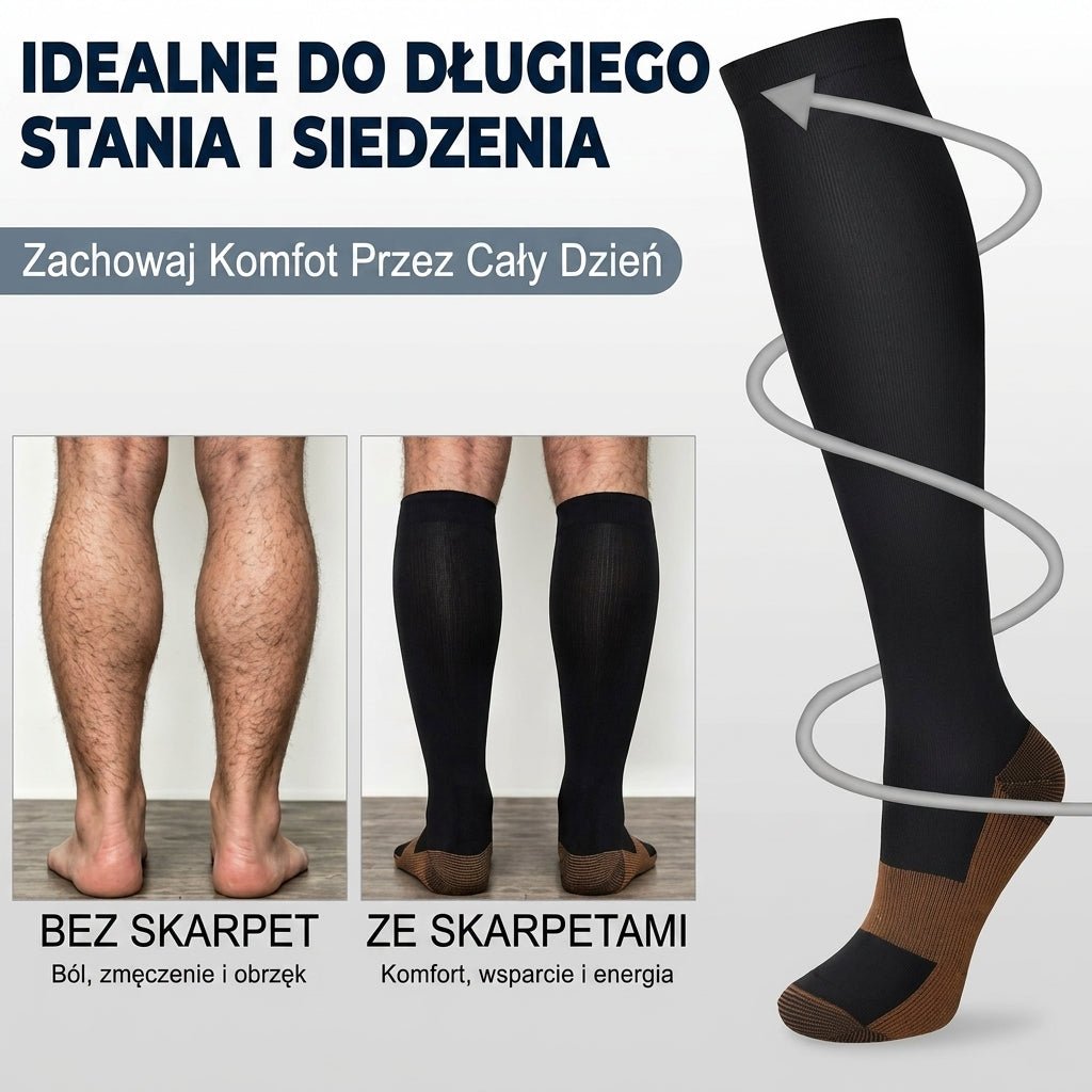 Skarpetki Uciskowe 20-30 mmHg – Miedziane, 7 Par dla Kobiet i Mężczyzn do Treningu i Regeneracji 8