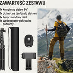 Statyw do telefonu z regulacją wysokości 43-163 cm – Pilot Bluetooth do nagrywania i zdjęć 8