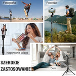 Statyw do telefonu z regulacją wysokości 43-163 cm – Pilot Bluetooth do nagrywania i zdjęć 9