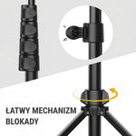 Statyw do telefonu z regulacją wysokości 43-163 cm – Pilot Bluetooth do nagrywania i zdjęć 4