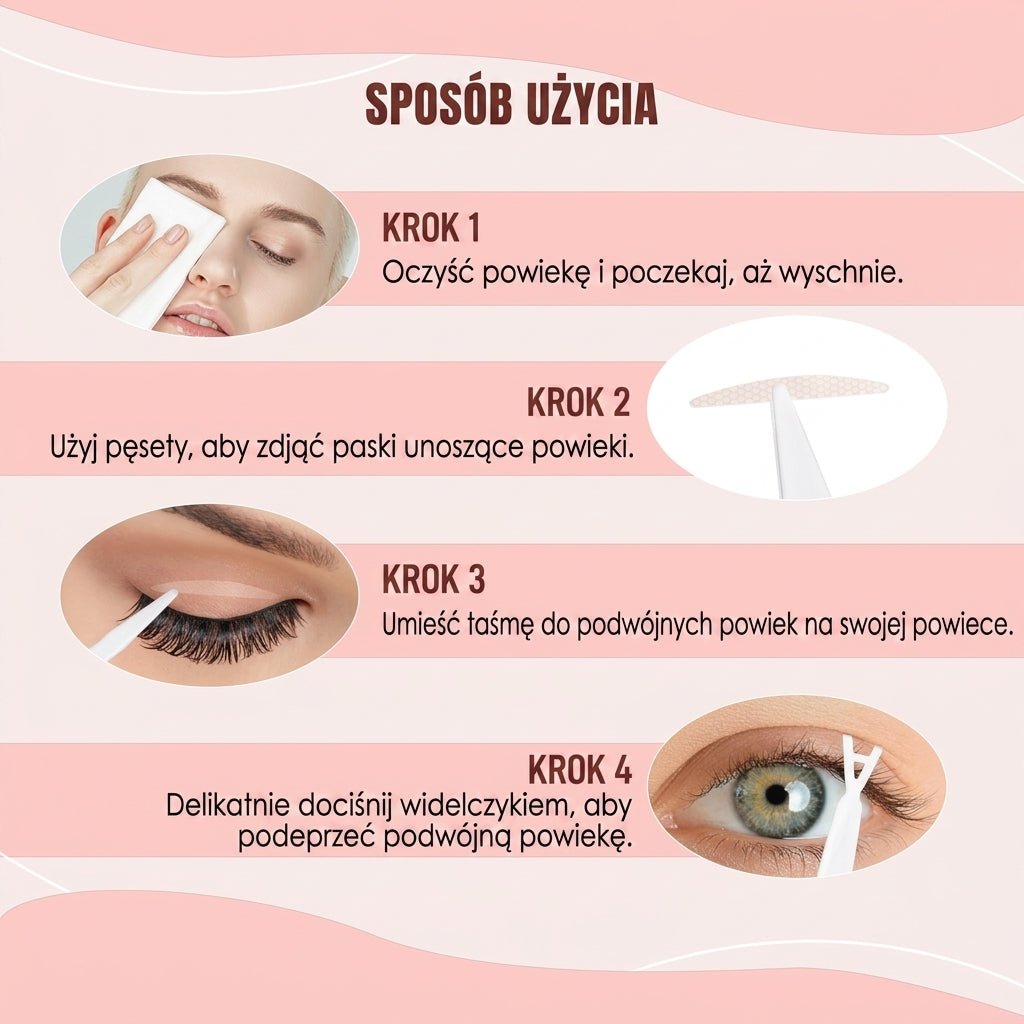 Taśma do Powiek Przeciwstarzeniowa – 100 Pasków do Liftingu Powiek, Hipoalergiczna 8