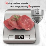 Waga Kuchenna Elektroniczna do 5 kg z Wyświetlaczem LCD – Dokładność 1 g, Funkcja Tarowania 8