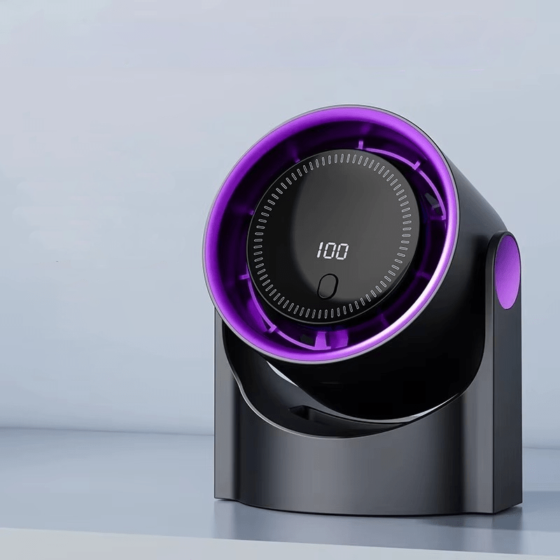 Wentylator Biurkowy USB z 100 Prędkościami i Timerem – Cichy, Przenośny z Obrotową Głowicą 0