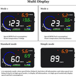 Wyświetlacz Head Up HUD P8 do Samochodu – 5,5'' Ekran, OBD2 i GPS, Montaż na Słupku A lub Desce 4