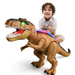 Zdalnie Sterowany Dinozaur T-Rex z LED - Chodząca i Ryczy Zabawka dla 3 Latka 0