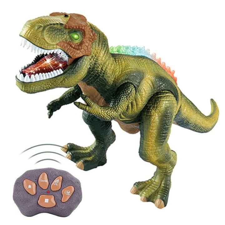 Zdalnie Sterowany Dinozaur T-Rex z LED - Chodząca i Ryczy Zabawka dla 3 Latka 3
