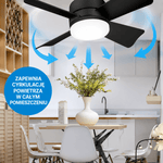Wentylator Sufitowy z Lampą LED i Pilotem – Cicha Praca, Regulacja Jasności 8