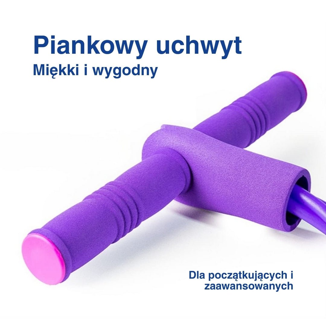 Zbliżenie na fioletową taśmę treningową