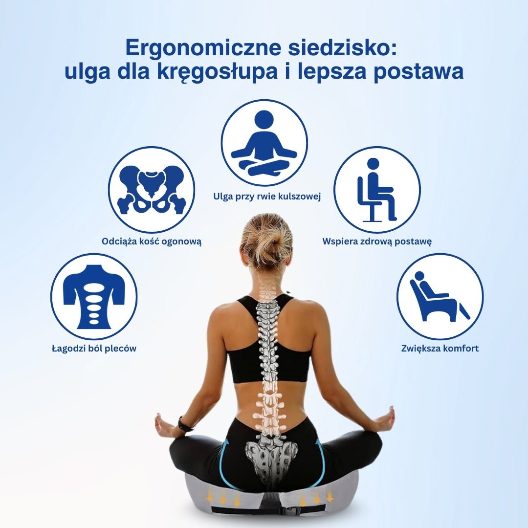 Kobieta siedząca na poduszce z przykładami zastosowań